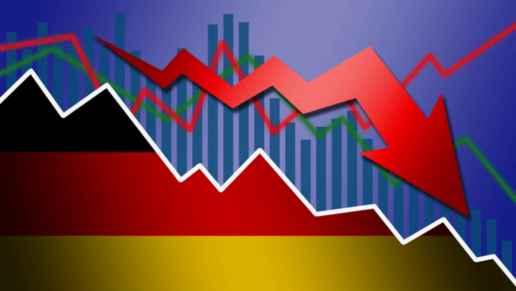 The German economy enters a recession and contracted by 0.3% in the first quarter.